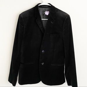 H&M Black Velvet Slim Fit Blazer Size 38R